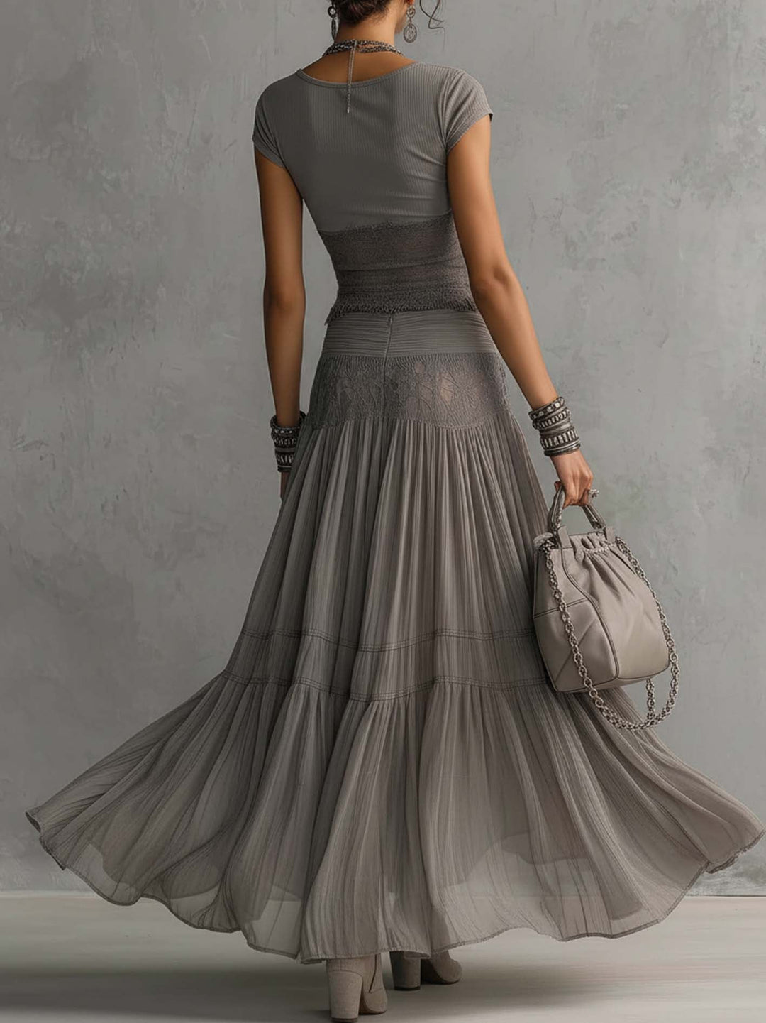 Elena | Long Dress Set with Top