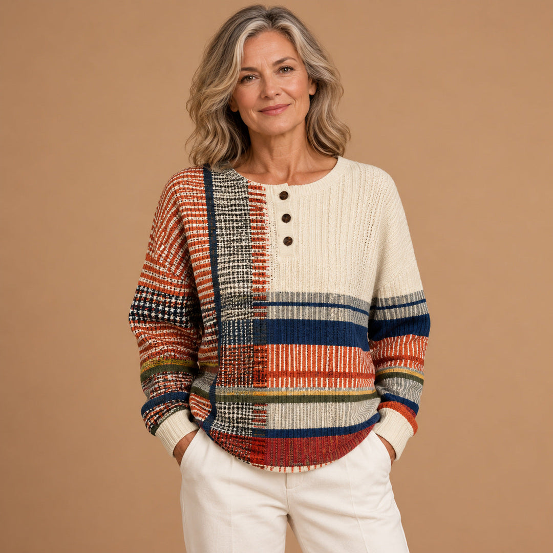 Gráinne - Striped Colourful Jumper