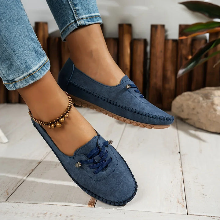 Women’s Anatomically Designed Moccasins with Elegant Stitch Detail