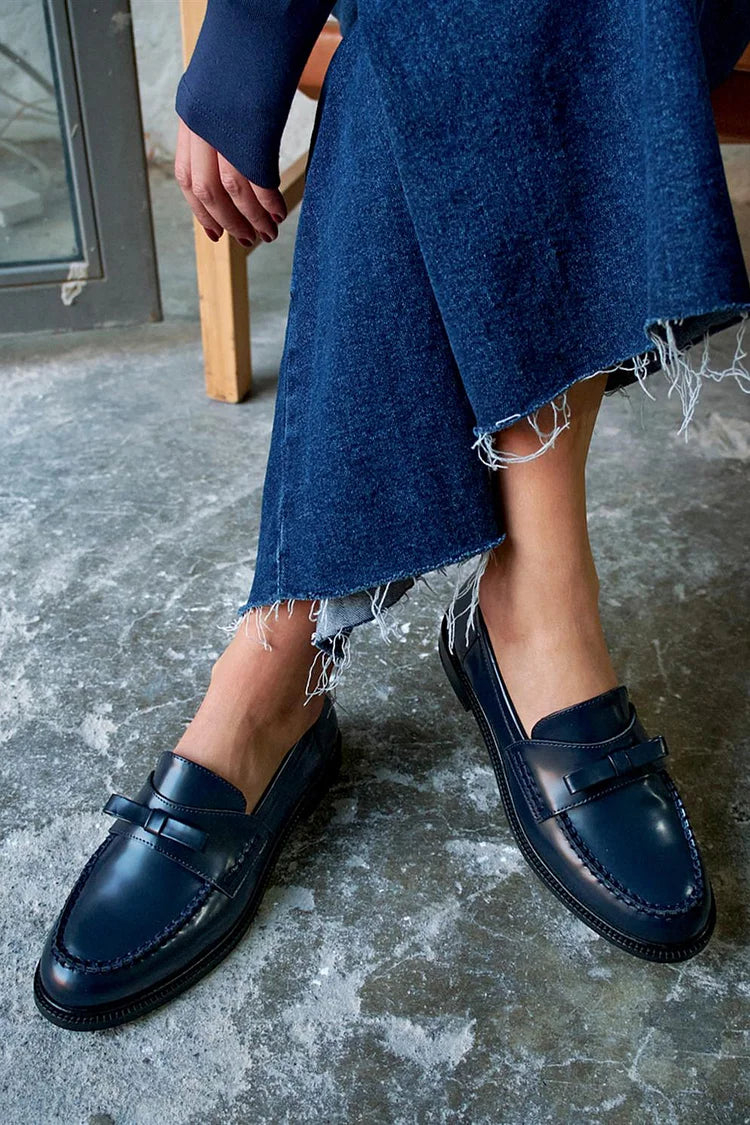 Bernadette - Blue Nautical Shoes