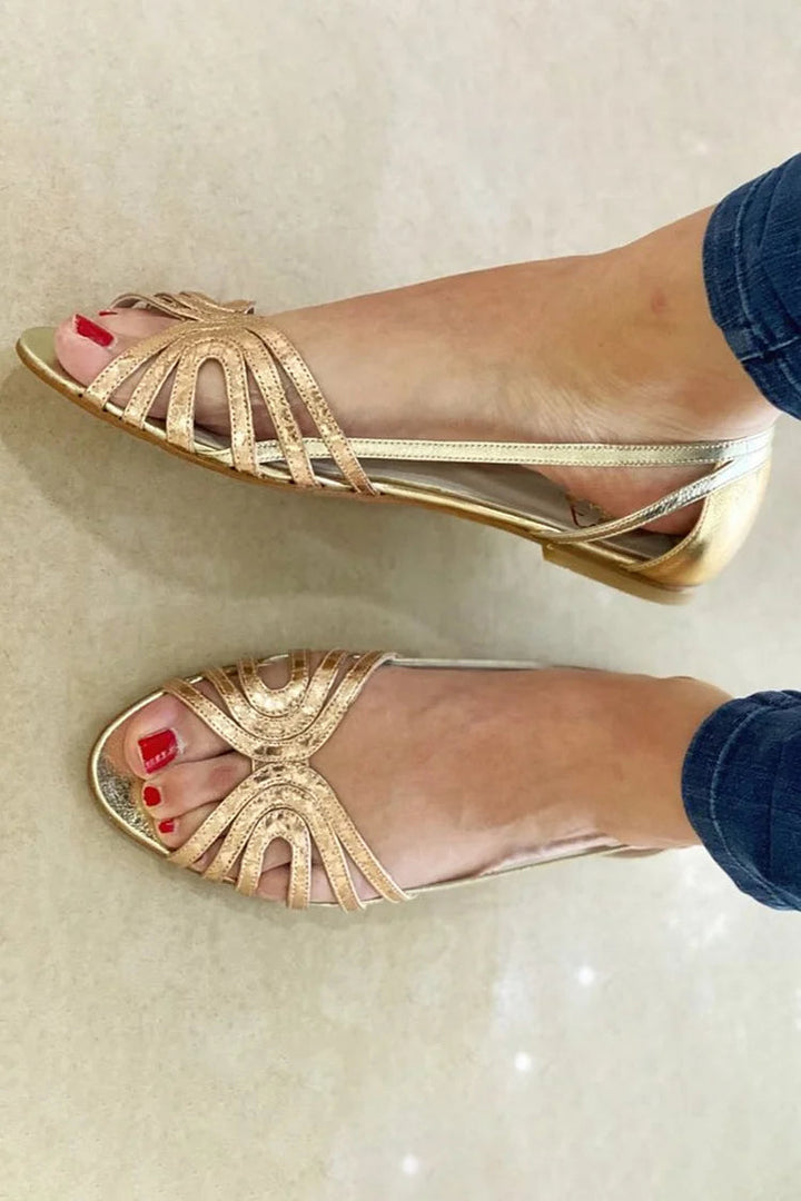 Belarmina - Shimmering Peep Toe Sandals
