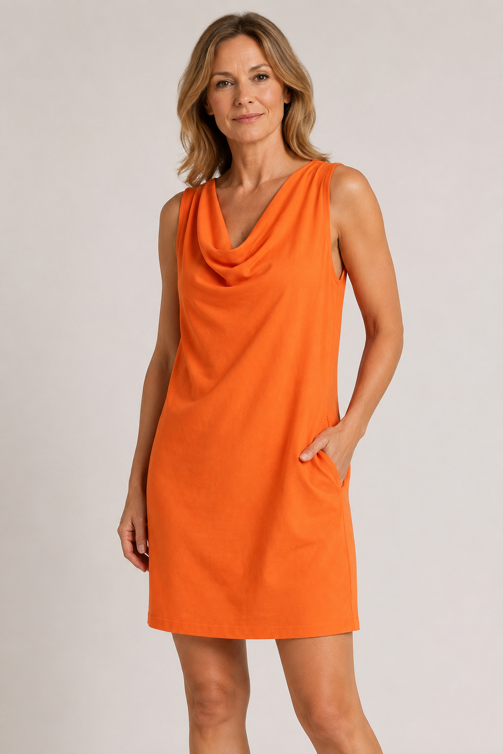 Miroslava | Draped Neckline Short Dress