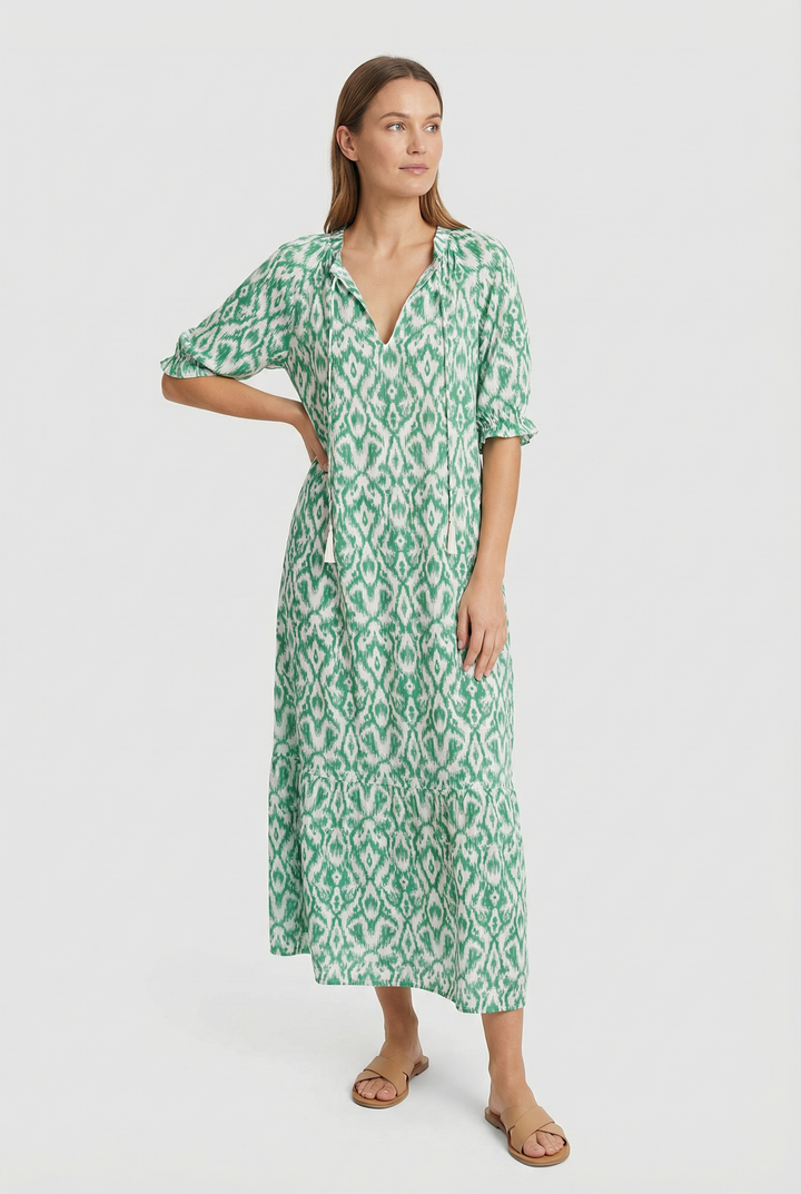 Denisa | V-Neck Floral Maxi Dress