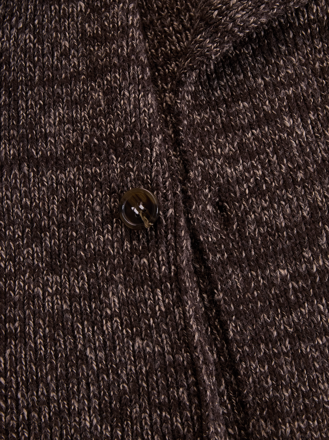 Brown Ribbed Asymmetrical Short Zip Jacket