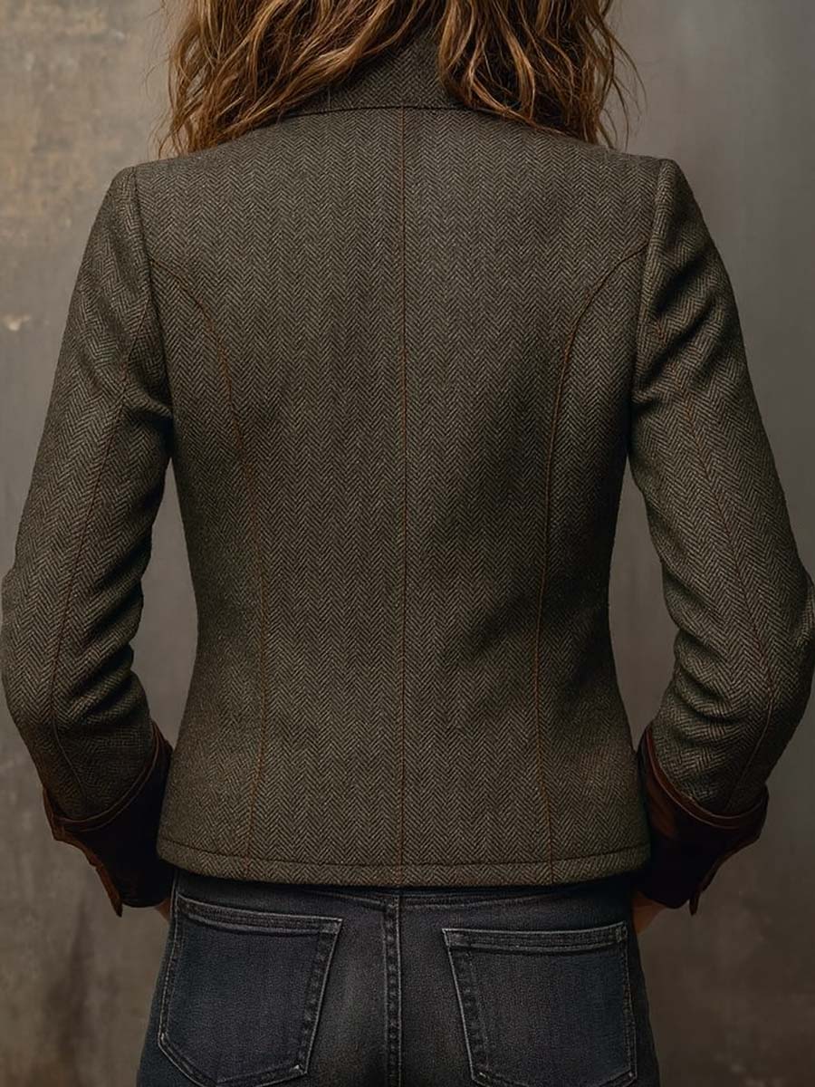 Rachel | Classic Herringbone Mac Coat