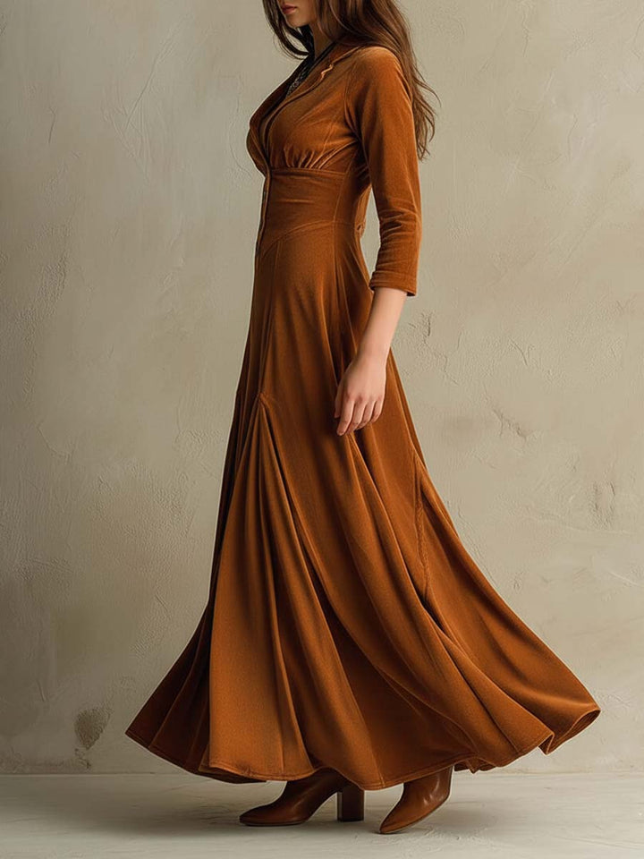 Chic Velvet 70s-Inspired Blazer Dress