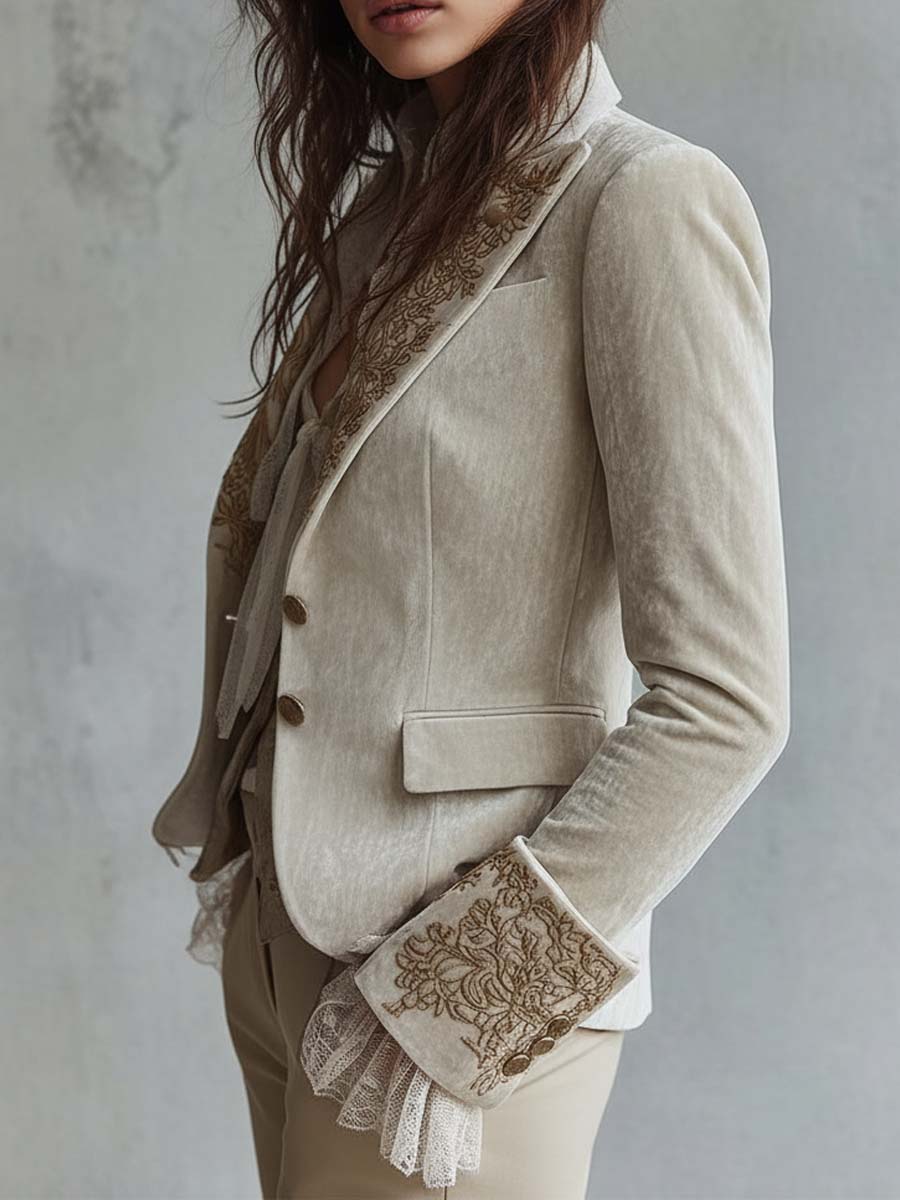 Amberly | Custom-Fit Embroidered Blazer