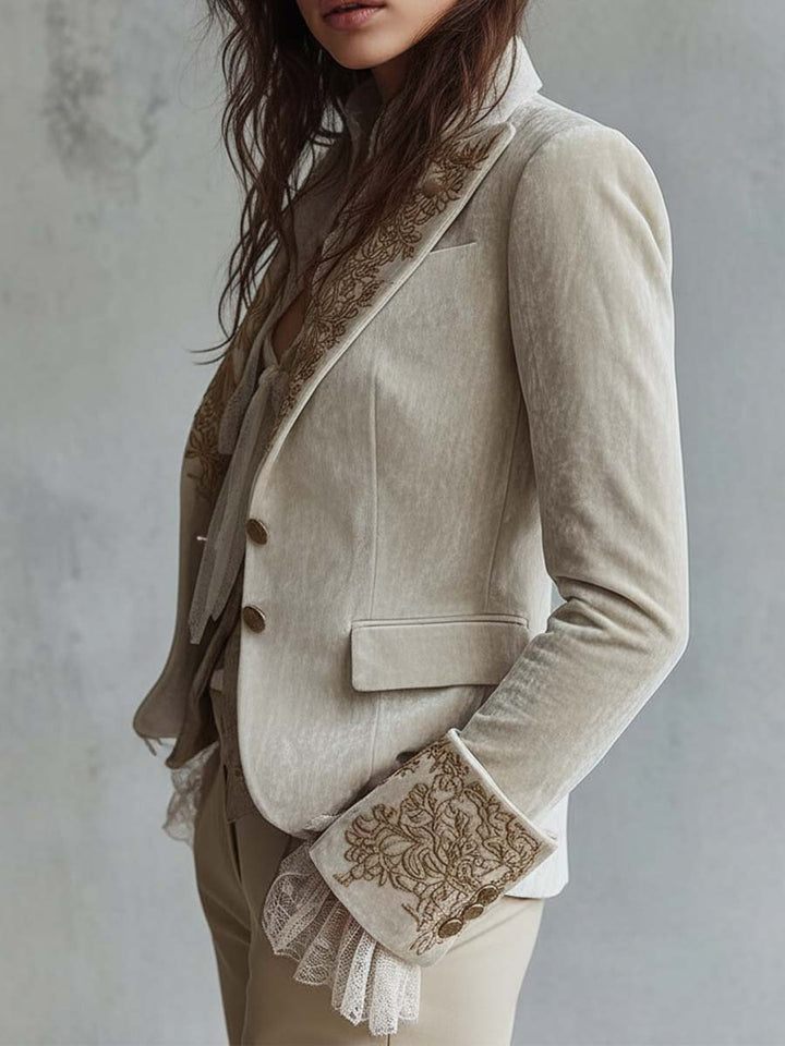 Amberly | Custom-Fit Embroidered Blazer