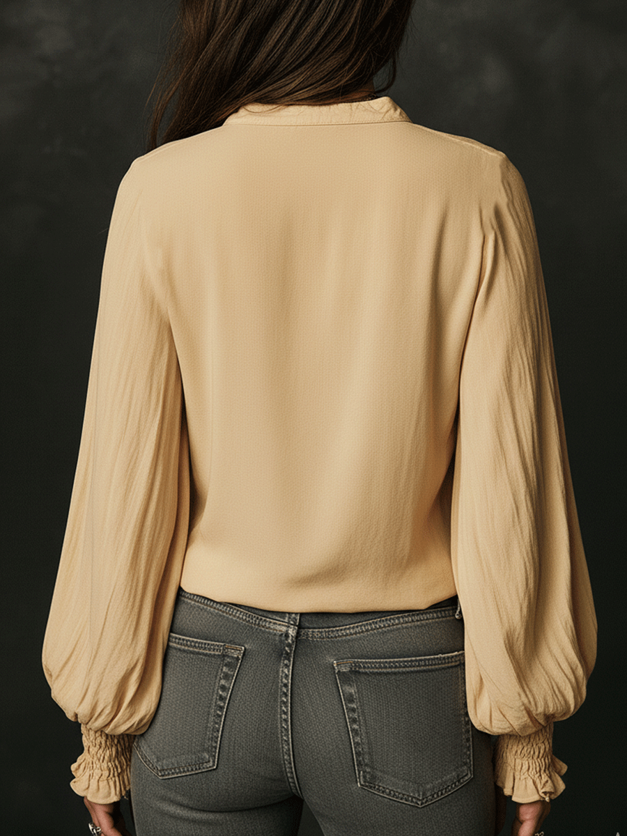 Everyday Cotton Shirt Featuring Yellow Floral Embroidery