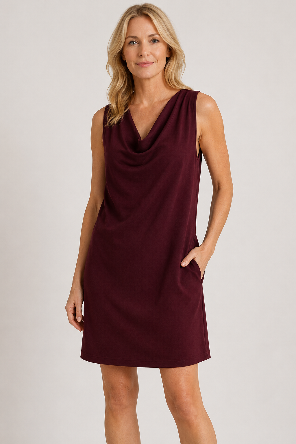 Miroslava | Draped Neckline Short Dress