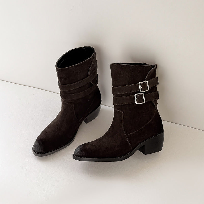 Sienna Genuine Suede Western Boots