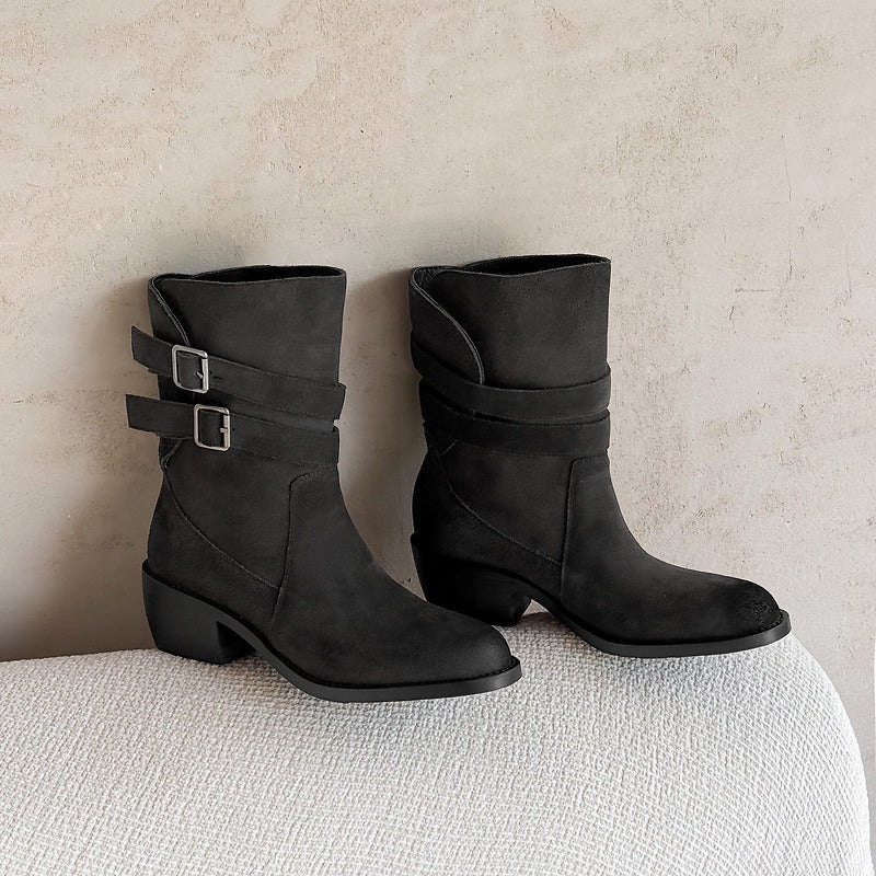 Sienna Genuine Suede Western Boots