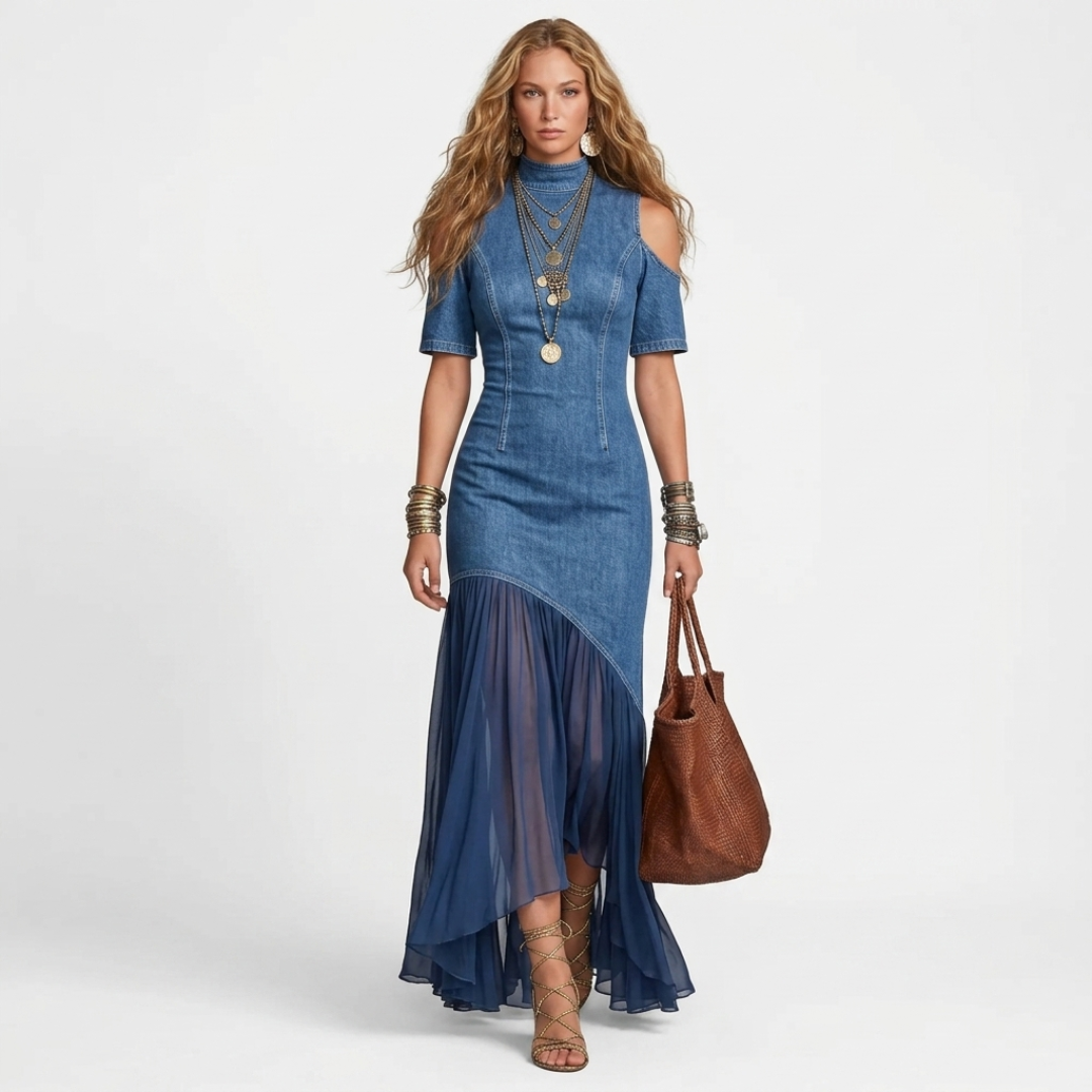 Nicolly - Maxi Denim Dress