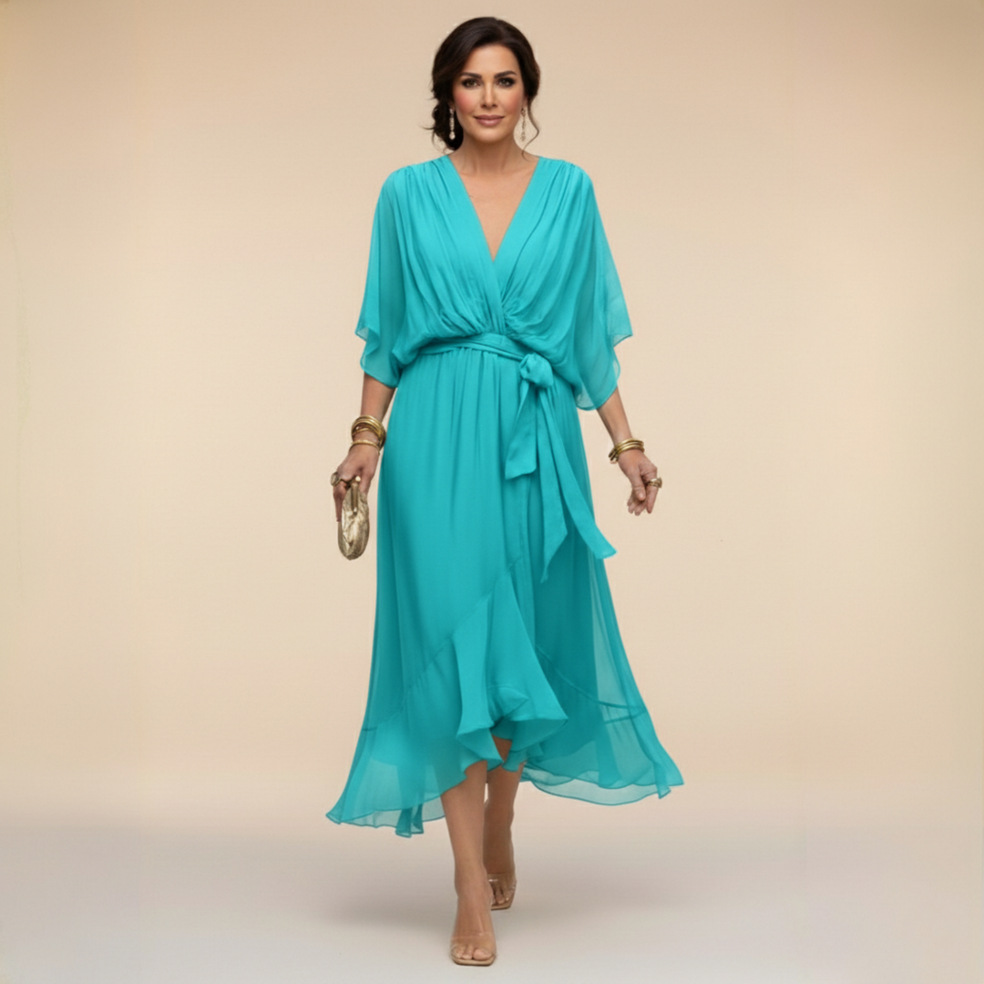 Rebecca | V-Cut Midi Dress