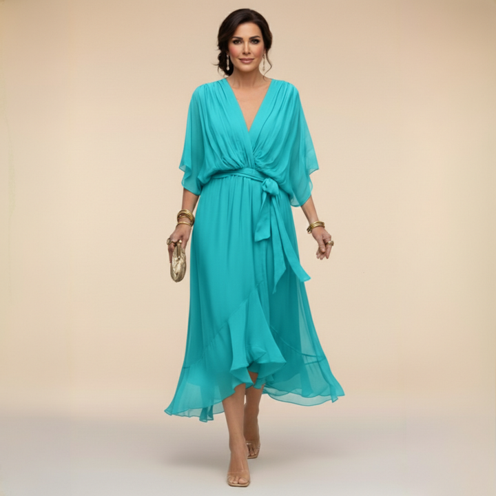 Rebecca | V-Cut Midi Dress
