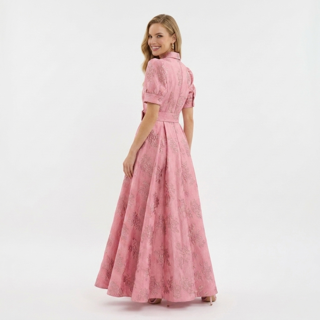 Eliza - Fuchsia Short Sleeve Dress
