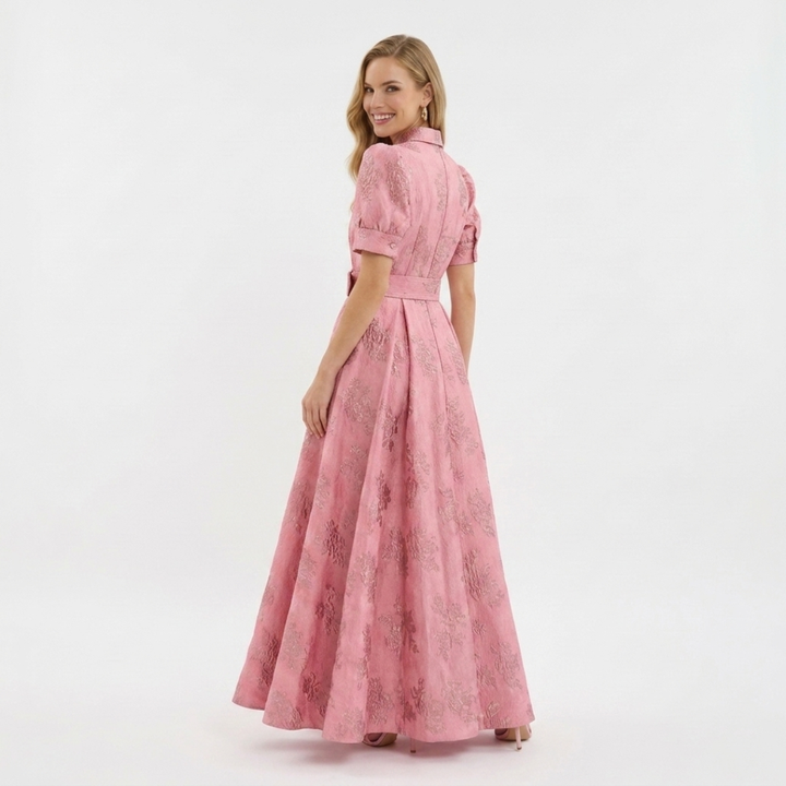 Eliza - Fuchsia Short Sleeve Dress