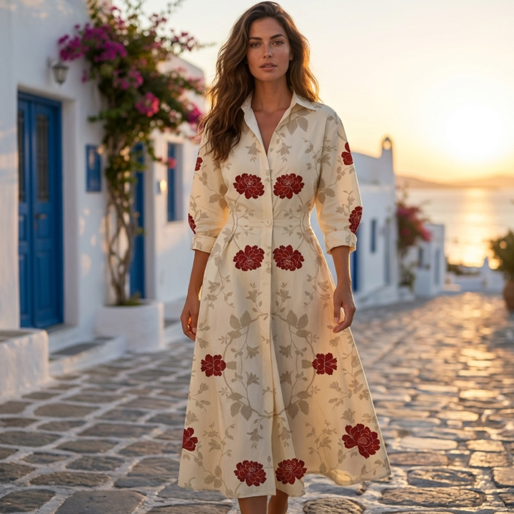 Lana - Chic Collared Cotton Dress