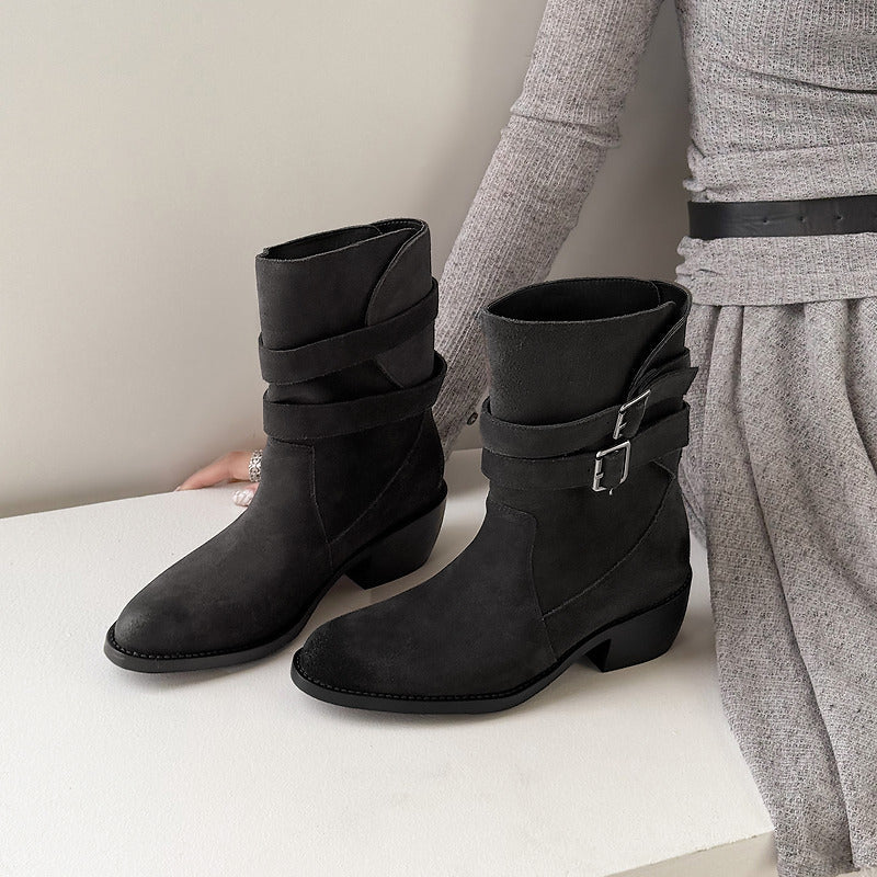 Sienna Genuine Suede Western Boots