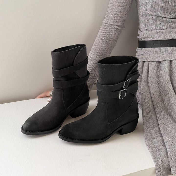 Sienna Genuine Suede Western Boots