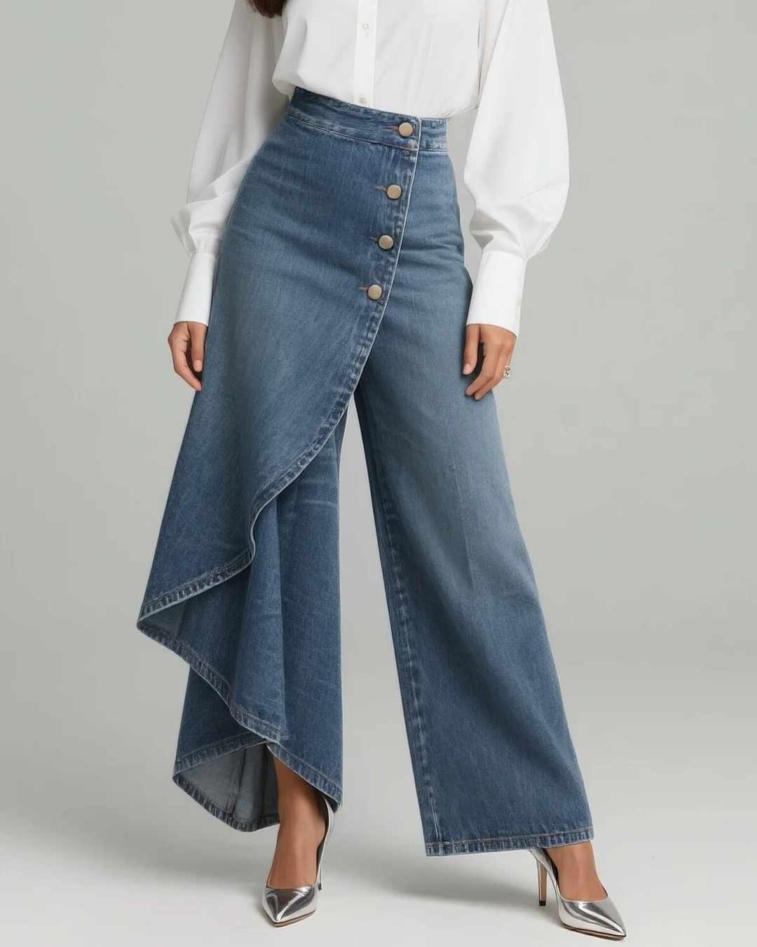 Amélia - Denim Wrap Pants