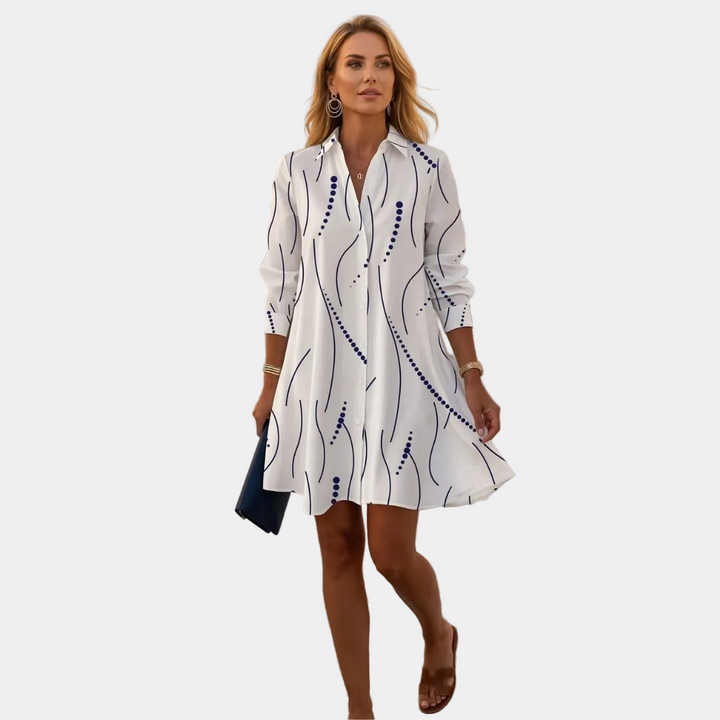 Theia - Chic and Breezy Shirt Dress