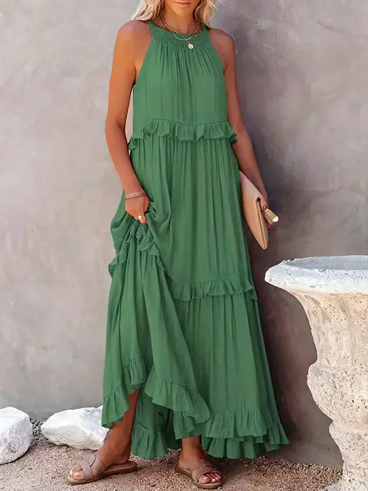 Long Dress in Coral Colour