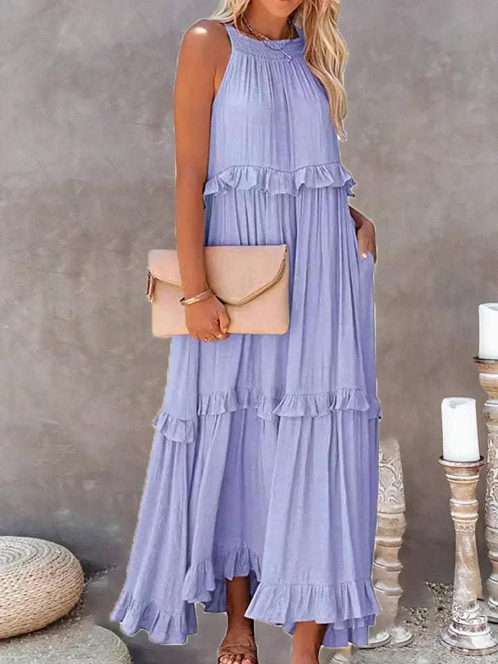Long Dress in Coral Colour
