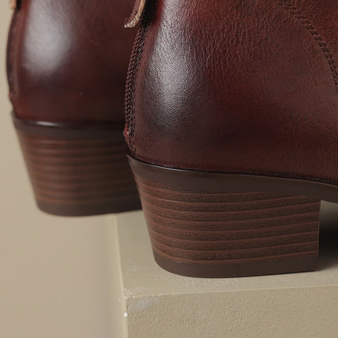 Eleni - Elegant Ankle Boots with Low Heel