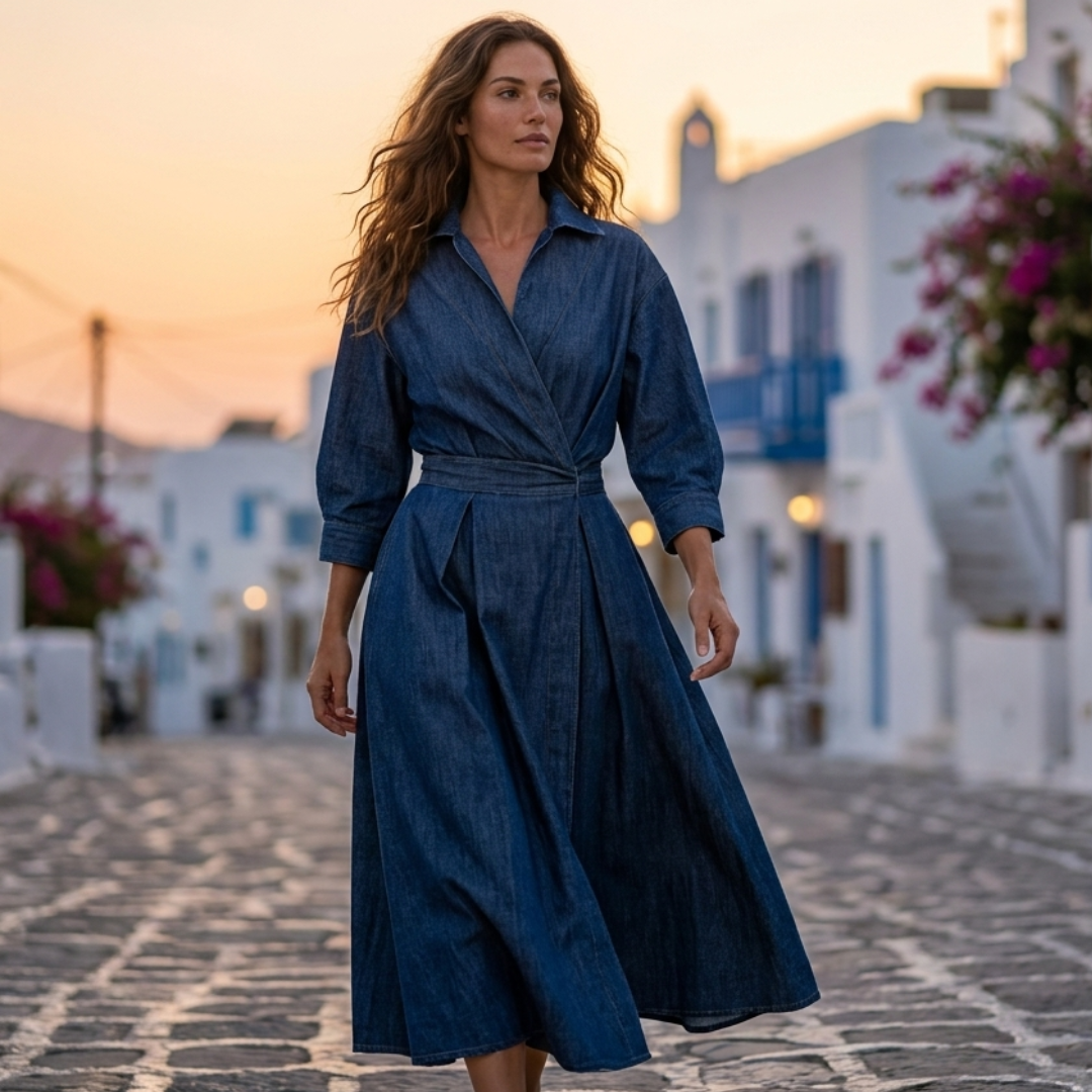 Lana - Chic Collared Cotton Dress