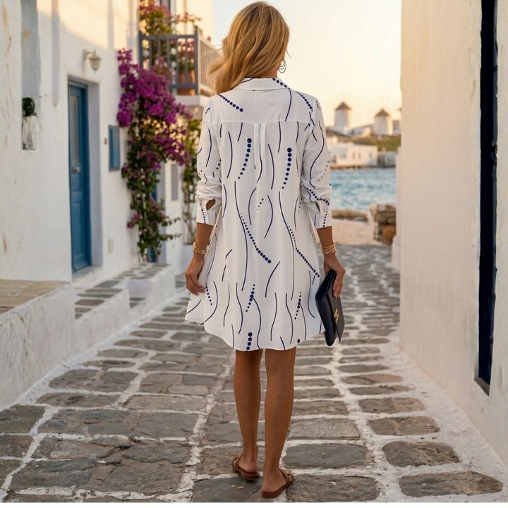 Theia - Chic and Breezy Shirt Dress