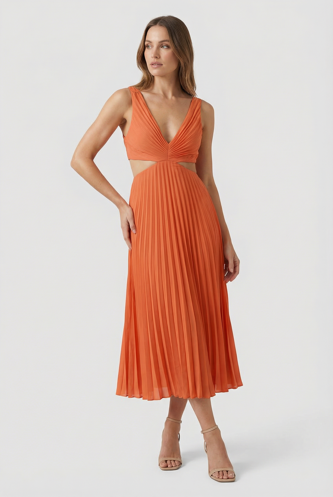 Karina | Chic Pleated Maxi Gown