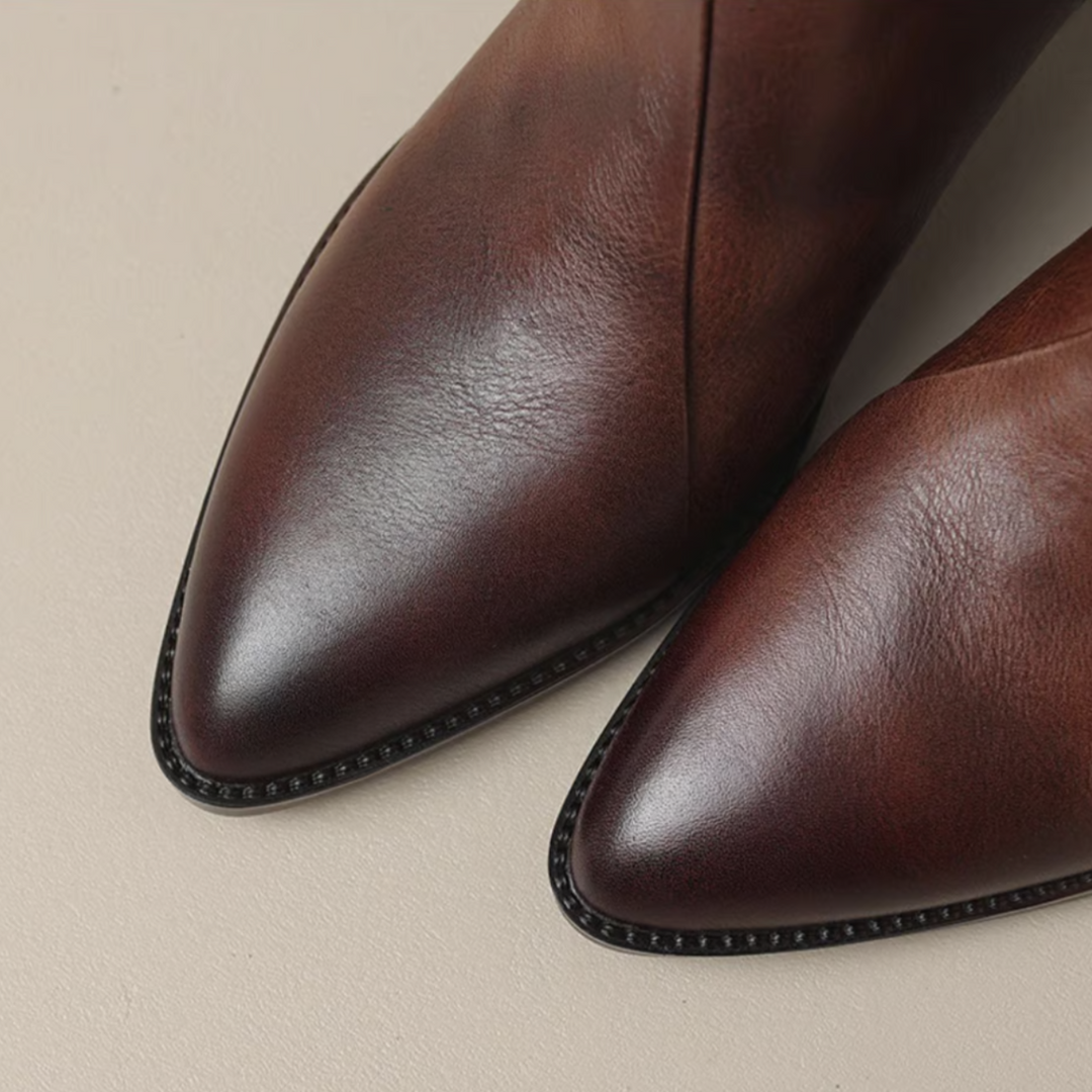 Eleni - Elegant Ankle Boots with Low Heel