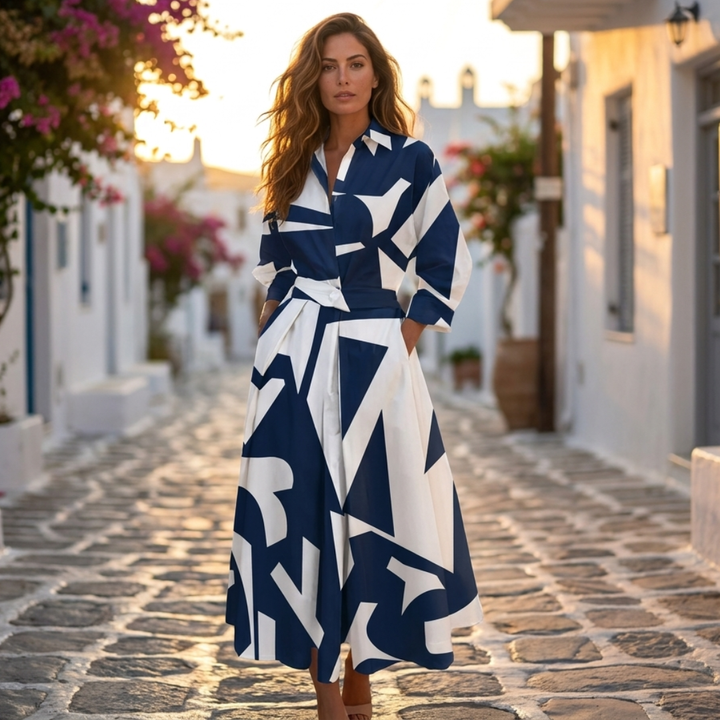 Lana - Chic Collared Cotton Dress
