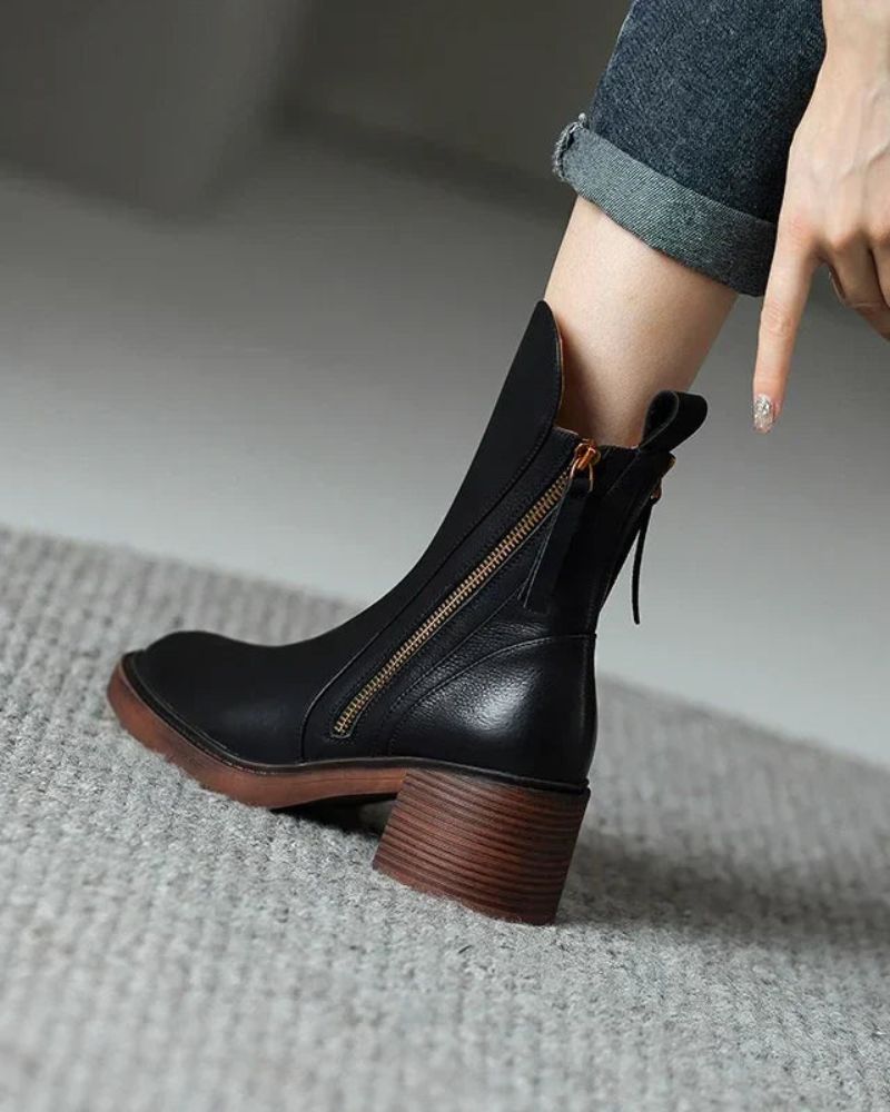 Diana | Square-Heeled Boots