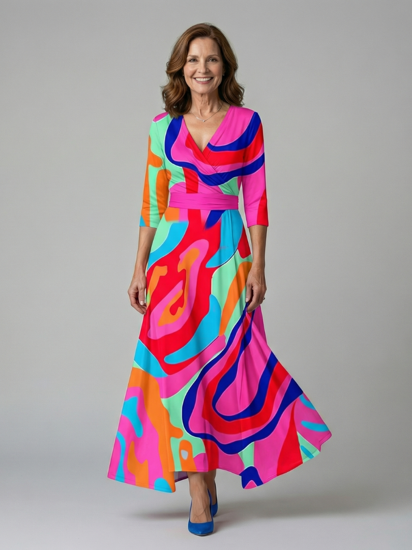 Luna | Floral Cross-Back Maxi Dress