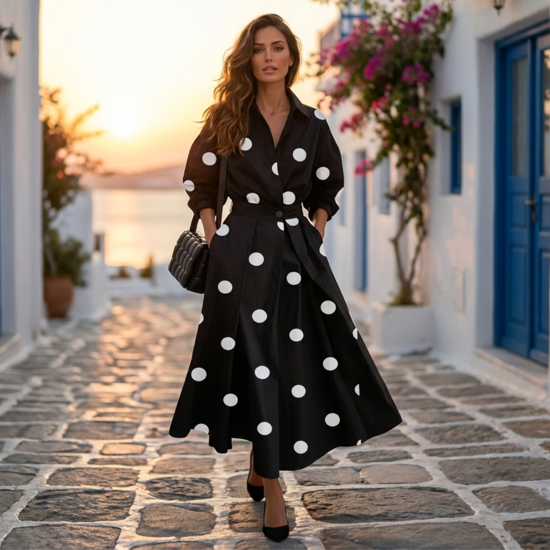 Lana - Chic Collared Cotton Dress