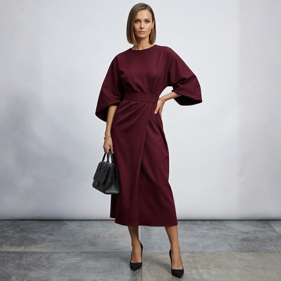 Xanthe - Chic Belted Maxi Dress