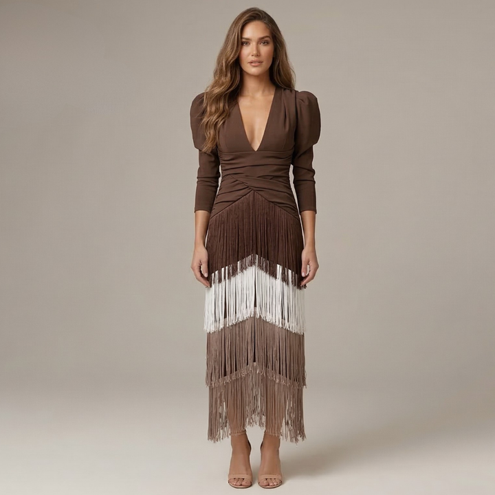 Zephyra - Stylish Long-Sleeve Fleece Dress