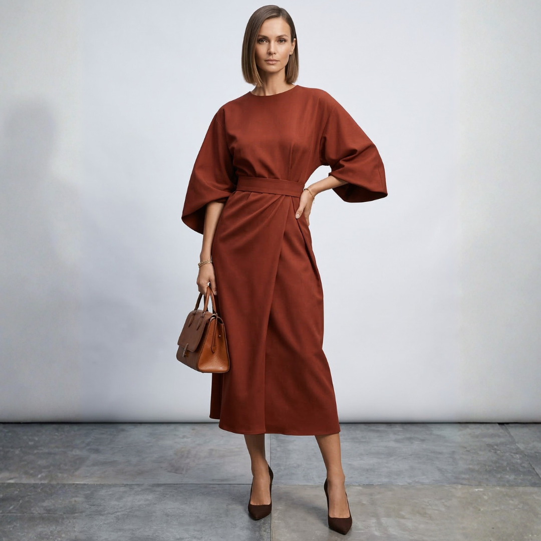 Xanthe - Chic Belted Maxi Dress