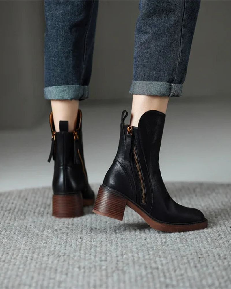 Diana | Square-Heeled Boots