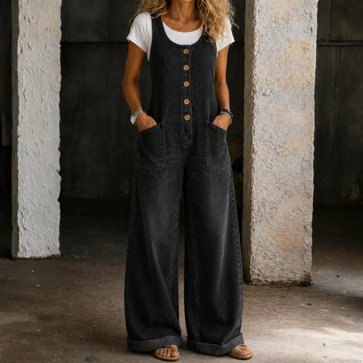 Elisabete - Retro Washed Cotton Overalls