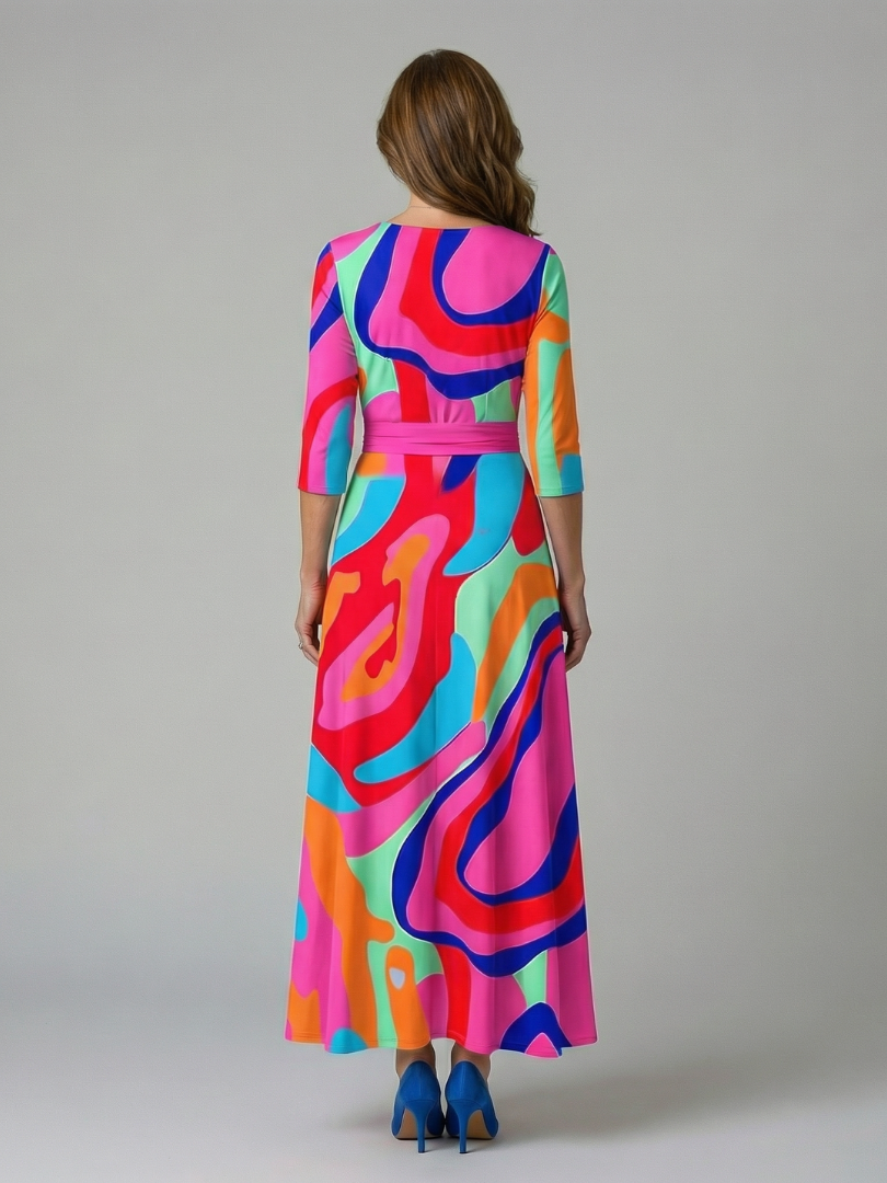Luna | Floral Cross-Back Maxi Dress