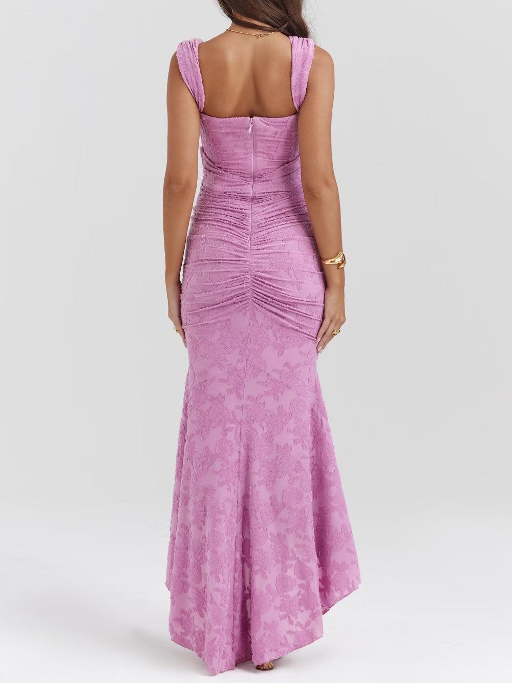Natasha | Lace Midi Dress Featuring a Mermaid Train