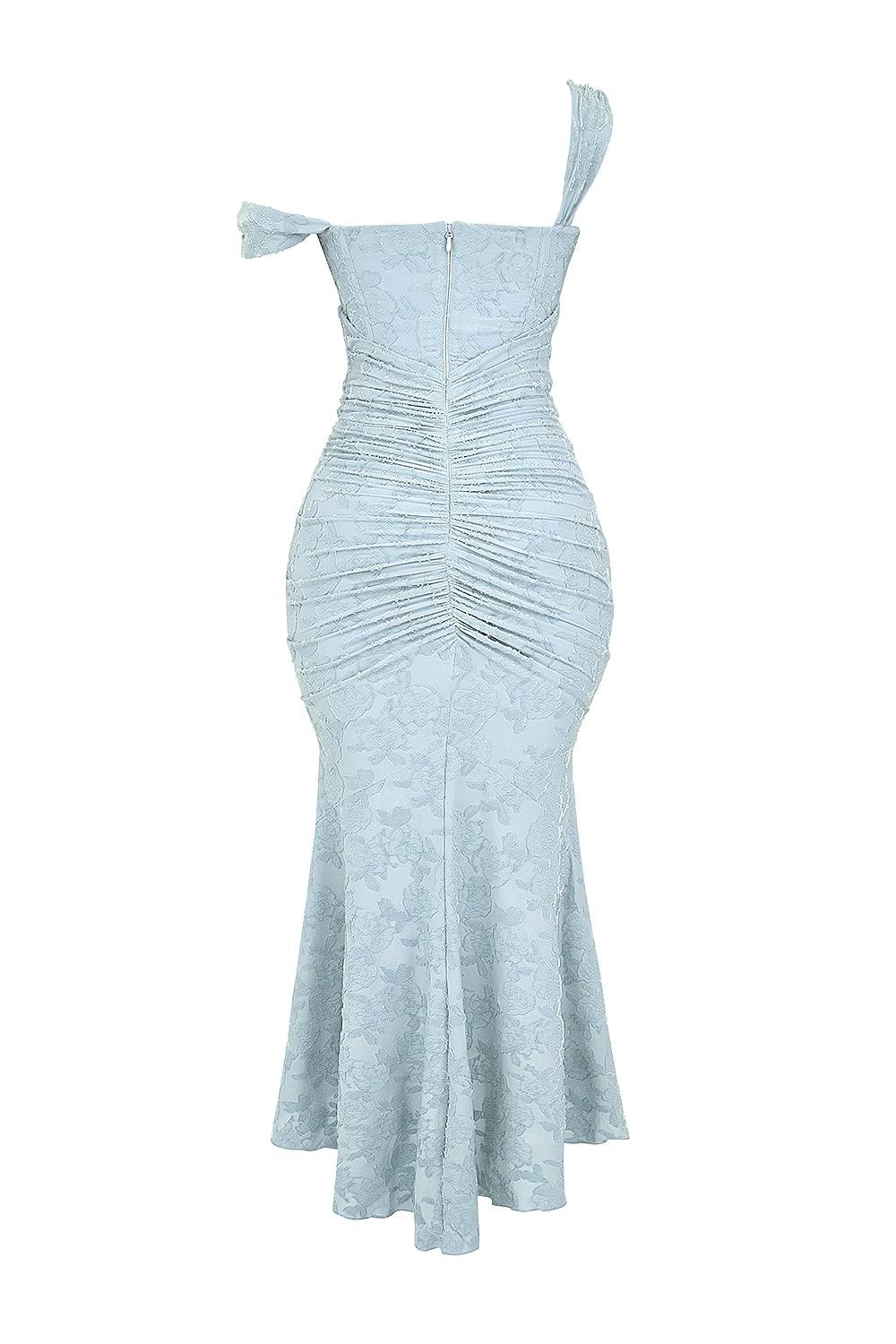Natasha | Lace Midi Dress Featuring a Mermaid Train