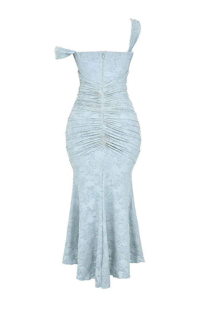 Natasha | Lace Midi Dress Featuring a Mermaid Train