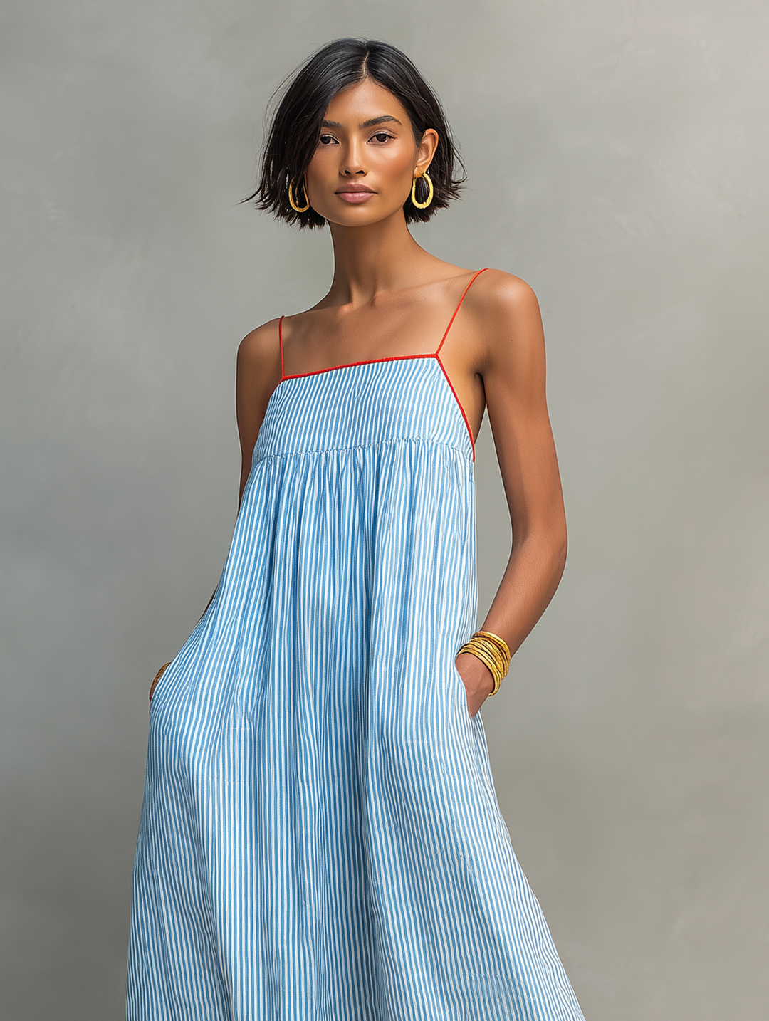 Marisa | Adjustable Strap Long Dress