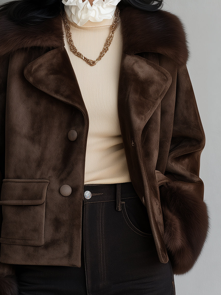 Faux Leather Bohemian Heritage Mac Coat