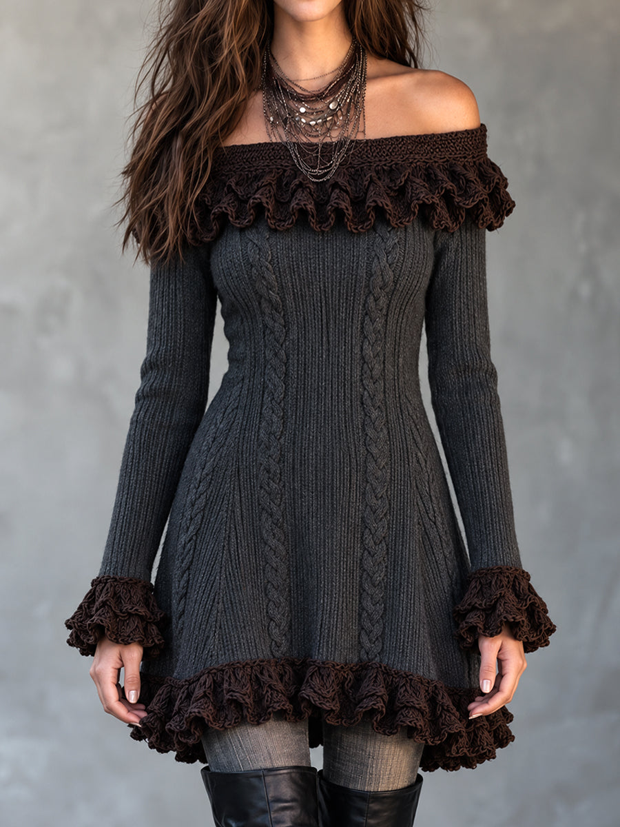 Nomad Mini Suede Ruffle Dress