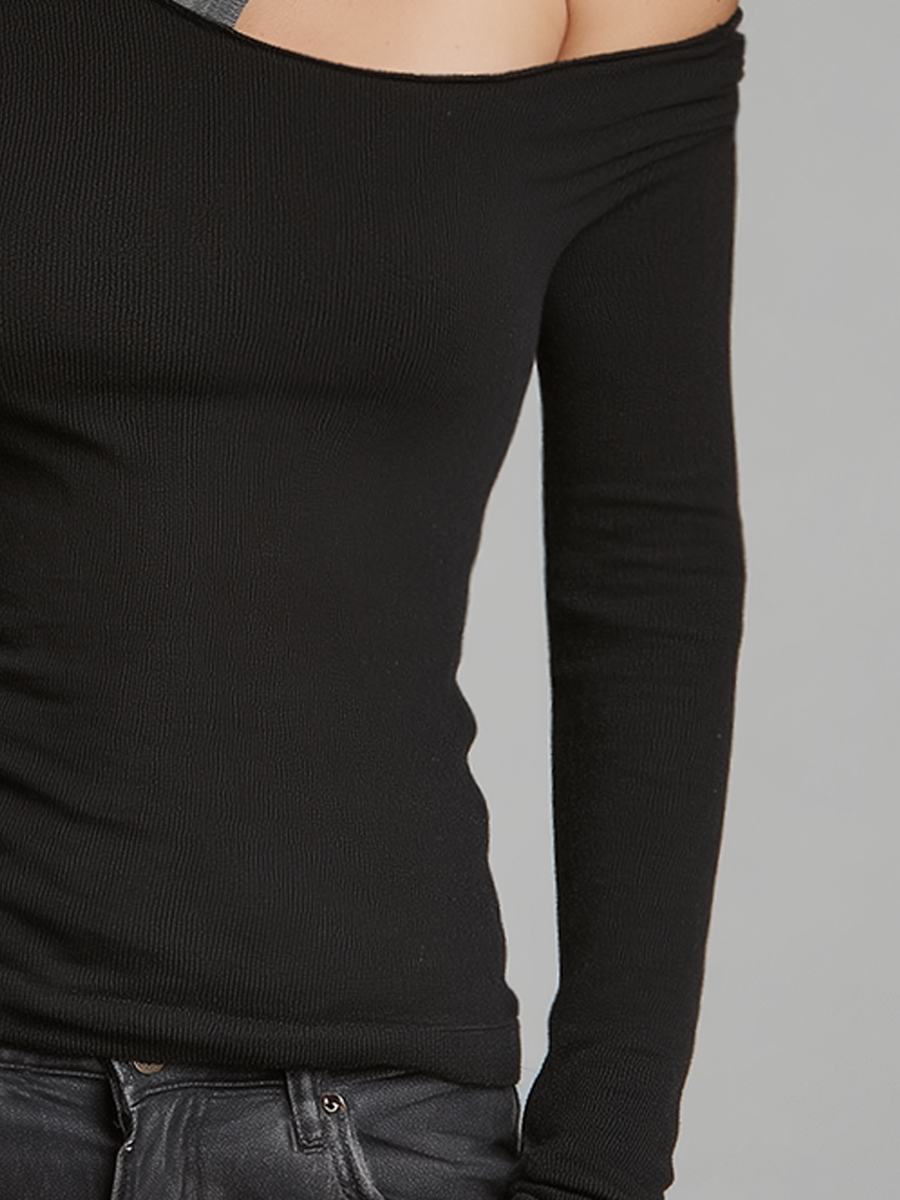 Chic Black Jacket with Contrast Details and Trendy Silhouette